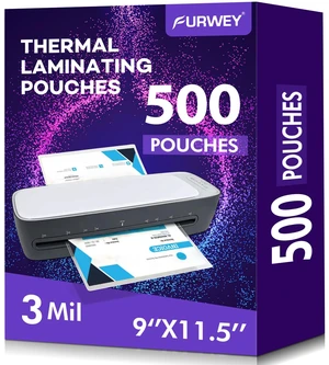 Laminating Sheets,500 Pack,3 mil,9x11.5,Thermal Pouches Holds 8.5x11 Sheets, Clear Letter Size, 9 x 11.5 Inches, Thermal Laminating Pouches, Office & School Supplies Laminating Sheets,500 Pack,3 mil,9x11.5,Thermal Pouches Holds 8.5x11 Sheets, Clear Letter Size, 9 x 11.5 Inches, Thermal Laminating Pouches, Office & School Supplies