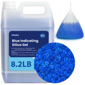 8.2 LBS Blue Silica Gel Desiccant Beads, Reusable & Color Indicating Premium Desiccant Bulk, Industry 3-5 mm Silica Beads Dehumidifier for 3D Filament, Camera, Jewelry, Safe (10 PCS Bags) 8.2 LBS Blue Silica Gel Desiccant Beads, Reusable & Color Indicating Premium Desiccant Bulk, Industry 3-5 mm Silica Beads Dehumidifier for 3D Filament, Camera, Jewelry, Safe (10 PCS Bags)