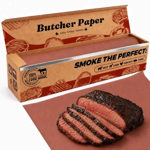 PerkHomy Pink Butcher Paper Roll 18" x 2400" (200') with Upgraded Packaging for Smoker BBQ Grilling Smoking Meat Unbleached Uncoated Unwaxed PerkHomy Pink Butcher Paper Roll 18" x 2400" (200') with Upgraded Packaging for Smoker BBQ Grilling Smoking Meat Unbleached Uncoated Unwaxed