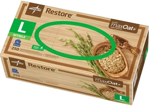 Restore Nitrile Exam Gloves, 250 Count, Large, Powder Free, Disposable, Colloidal Oatmeal to Soothe Hands, Strong, Tear Resistant for Medical Tasks, Household Chores and More Restore Nitrile Exam Gloves, 250 Count, Large, Powder Free, Disposable, Colloidal Oatmeal to Soothe Hands, Strong, Tear Resistant for Medical Tasks, Household Chores and More