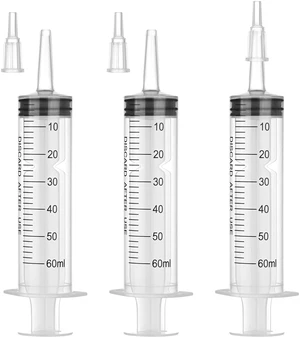 60mL Plastic Syringe for Liquid - 20 Pack Large Syringes with Adapter Individually Wrapped for Scientific Labs, Feeding, Oil Filling 60mL Plastic Syringe for Liquid - 20 Pack Large Syringes with Adapter Individually Wrapped for Scientific Labs, Feeding, Oil Filling