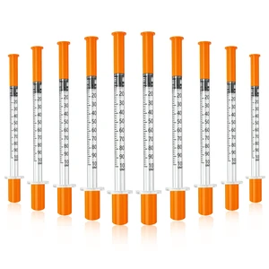 U-100 1 ml/cc Syringes 29G 1ml 1/2"(12.7mm), Individually Packed, Pack of 100 U-100 1 ml/cc Syringes 29G 1ml 1/2"(12.7mm), Individually Packed, Pack of 100
