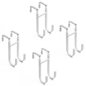 Over-the-Door Hooks, 4 Pack Heavy Duty Anti-Scratch Rubber Door Hangers for Hanging Coat, Towel, Bag and Key, Fit 1-3/8" Interior Doors, Perfect for Bathroom Bedroom and Kitchen, White Over-the-Door Hooks, 4 Pack Heavy Duty Anti-Scratch Rubber Door Hangers for Hanging Coat, Towel, Bag and Key, Fit 1-3/8" Interior Doors, Perfect for Bathroom Bedroom and Kitchen, White