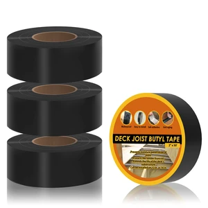 Butyl Joist Tape for Decking 2''×50', 4 Rolls Waterproof Deck Tape Joist Tape, Waterproof and Anti-Corrosion Joists Deck Tape, Self Adhesive Flashing Joists Tape for Wood Decks Beams Roof Butyl Joist Tape for Decking 2''×50', 4 Rolls Waterproof Deck Tape Joist Tape, Waterproof and Anti-Corrosion Joists Deck Tape, Self Adhesive Flashing Joists Tape for Wood Decks Beams Roof
