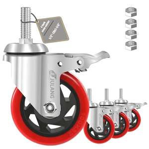 4 inch Caster Wheels 1/2 Threaded Stem Casters Set of 4 Heavy Duty 1000 Lbs, 1/2"-13x1.25", Smooth & Quiet-Rolling, Castor Wheels for Wire Shelving, Cart, Tool Box, Workbenche, Furniture 4 inch Caster Wheels 1/2 Threaded Stem Casters Set of 4 Heavy Duty 1000 Lbs, 1/2"-13x1.25", Smooth & Quiet-Rolling, Castor Wheels for Wire Shelving, Cart, Tool Box, Workbenche, Furniture
