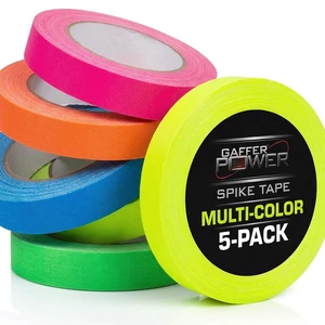 Spike Tape 5 Pack, Neon Colors, 1 Inch x 20 Yds, Made in USA Spike Tape 5 Pack, Neon Colors, 1 Inch x 20 Yds, Made in USA