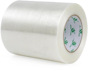 Wide Strapping Tape 6Inch, Heavy Duty Reinforced Packing Tape, Fiberglass Filament Tape 60yds 5.5Mil Wide Strapping Tape 6Inch, Heavy Duty Reinforced Packing Tape, Fiberglass Filament Tape 60yds 5.5Mil