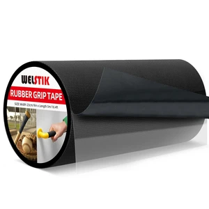 9" x 16.4FT Rubber Skateboard Grip Tape - Extra Wide Anti-Slip Traction Sheet, Non-Abrasive Shoe Friendly Grip Tape for Skateboard Decks, Scooters, Tool Handles, and Stairs - Black 9" x 16.4FT Rubber Skateboard Grip Tape - Extra Wide Anti-Slip Traction Sheet, Non-Abrasive Shoe Friendly Grip Tape for Skateboard Decks, Scooters, Tool Handles, and Stairs - Black