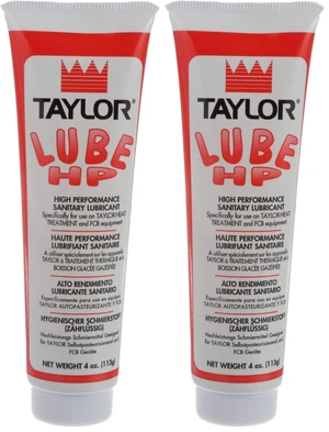 Taylor Red High Performance Food Grade Lubricant 4oz - Heat Treatment Soft Serve Machine Lube - NSF H1 Certified Sanitary Lubricant - Heavy Duty Grease by FryOilSaver Co. (Pack of 2) Taylor Red High Performance Food Grade Lubricant 4oz - Heat Treatment Soft Serve Machine Lube - NSF H1 Certified Sanitary Lubricant - Heavy Duty Grease by FryOilSaver Co. (Pack of 2)