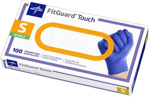 Medline Touch Nitrile Exam Gloves, 100 Count, Small, Powder Free, Disposable, Not Made with Natural Rubber Latex, Excellent Sense of Touch for Medical Tasks, Durable for Household Chores Medline Touch Nitrile Exam Gloves, 100 Count, Small, Powder Free, Disposable, Not Made with Natural Rubber Latex, Excellent Sense of Touch for Medical Tasks, Durable for Household Chores