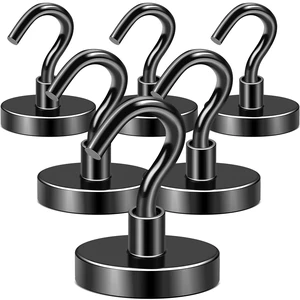 Magnetic Hooks,170lbs Heavy Duty Magnets with Hook Black 6 Pack Rare Earth N52 2026 Cruise Cabin Ship Essentials for Fridge Hanging Classroom Beach Vacation Kitchen Grills Home Must Have Magnetic Hooks,170lbs Heavy Duty Magnets with Hook Black 6 Pack Rare Earth N52 2026 Cruise Cabin Ship Essentials for Fridge Hanging Classroom Beach Vacation Kitchen Grills Home Must Have
