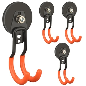 New Upgraded Garage Strong Magnetic Hooks, 4 Pack Heavy Duty Large J Hooks with Magnet, Anti-Slip Coating Magnet Hooks for Garden Tools, Ropes,Drill New Upgraded Garage Strong Magnetic Hooks, 4 Pack Heavy Duty Large J Hooks with Magnet, Anti-Slip Coating Magnet Hooks for Garden Tools, Ropes,Drill