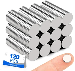 Small Magnets, 120 Pack Refrigerator Magnet 10x2mm Rare Earth Magnets Neodymium Magnets for Crafts, Whiteboard, Kitchen Cabinet, 3D Printing Small Magnets, 120 Pack Refrigerator Magnet 10x2mm Rare Earth Magnets Neodymium Magnets for Crafts, Whiteboard, Kitchen Cabinet, 3D Printing