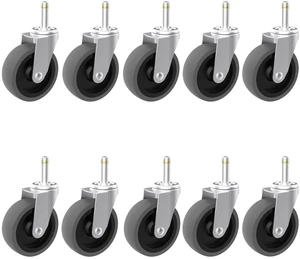 Replcament Casters for Brute Trash Bin Dolly Set of 10, 3-Inch Trash Can Dolly Replacement Wheels(375LBS-2) Replcament Casters for Brute Trash Bin Dolly Set of 10, 3-Inch Trash Can Dolly Replacement Wheels(375LBS-2)