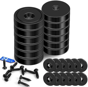 Strong Magnets Heavy Duty Screw On Neodymium 30LBS Magnet 12 Pack Rare Earth With Screw Hole Door Catch Adhesive Magnetic Locker Cabinet Round Wall Cruise Cabins Disc Mounting Fridge Black Strong Magnets Heavy Duty Screw On Neodymium 30LBS Magnet 12 Pack Rare Earth With Screw Hole Door Catch Adhesive Magnetic Locker Cabinet Round Wall Cruise Cabins Disc Mounting Fridge Black