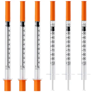 U-100 1mL/cc 29G 1/4" (6mm) Lab Syringes, Individually Wrapped, Pack of 100 U-100 1mL/cc 29G 1/4" (6mm) Lab Syringes, Individually Wrapped, Pack of 100