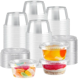 1000 Sets 2 oz Disposable Clear Jello Shot Cups with Lids Food-safe Portion Cups with Lids,Leak-proof Small Condiment Containers for Sauces/Salad/Dressings/Samples and Jello Shots 1000 Sets 2 oz Disposable Clear Jello Shot Cups with Lids Food-safe Portion Cups with Lids,Leak-proof Small Condiment Containers for Sauces/Salad/Dressings/Samples and Jello Shots