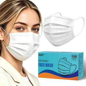 100Pcs Disposable Face Masks, White Face Mask, 3 Ply Disposable Mask Breathable Mask with Elastic Ear Loops for Adults, Great for Outdoors, Home, Office, School 100Pcs Disposable Face Masks, White Face Mask, 3 Ply Disposable Mask Breathable Mask with Elastic Ear Loops for Adults, Great for Outdoors, Home, Office, School