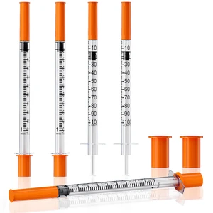 31G 1/4''(6mm) U-100 1mL/cc Lab Syringes Individually Wrapped, Pack of 100 31G 1/4''(6mm) U-100 1mL/cc Lab Syringes Individually Wrapped, Pack of 100