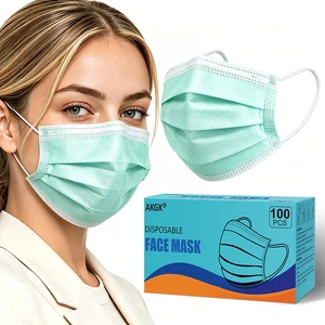 100Pcs Disposable Face Masks, Green Face Mask, 3 Ply Disposable Mask Breathable Mask with Elastic Ear Loops for Adults, Great for Outdoors, Home, Office, School 100Pcs Disposable Face Masks, Green Face Mask, 3 Ply Disposable Mask Breathable Mask with Elastic Ear Loops for Adults, Great for Outdoors, Home, Office, School