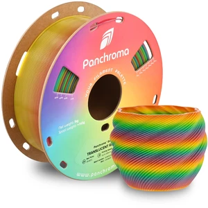 Panchroma Translucent PLA Filament 1.75mm, 1kg, Rainbow Neatly Wound, Semi Transparent PLA, Easy Print & Smooth Feeding, Compatible with Bambu Lab & Most 3D Printers Panchroma Translucent PLA Filament 1.75mm, 1kg, Rainbow Neatly Wound, Semi Transparent PLA, Easy Print & Smooth Feeding, Compatible with Bambu Lab & Most 3D Printers