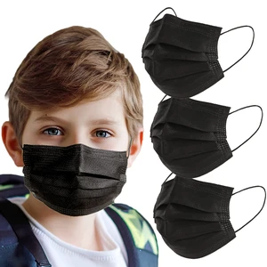 100Pcs Kids Disposable Face Mask Childrens Black Safety Masks Breathable Mask with Elastic Ear Loops for Kids, Great for Outdoors, Home, Office, School 100Pcs Kids Disposable Face Mask Childrens Black Safety Masks Breathable Mask with Elastic Ear Loops for Kids, Great for Outdoors, Home, Office, School