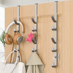 Over The Door Hooks, Metal Door Hooks for Hanging, Over The Door Purse Organizer for Door Coat Hanger, Back of Shower for Hanging Towel Rack Clothes, Hat, Bathroom, Closet (Silver-3Packs) Over The Door Hooks, Metal Door Hooks for Hanging, Over The Door Purse Organizer for Door Coat Hanger, Back of Shower for Hanging Towel Rack Clothes, Hat, Bathroom, Closet (Silver-3Packs)
