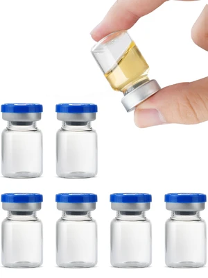 5ml Glass Vials for Injections, Self-Healing Injection Port, Sterile Empty Vials for Injections with Sealed Cap (50 Pack) 5ml Glass Vials for Injections, Self-Healing Injection Port, Sterile Empty Vials for Injections with Sealed Cap (50 Pack)