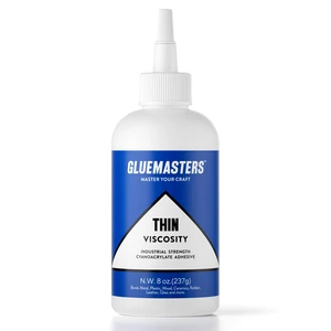 Industrial Grade Cyanoacrylate Adhesive - 8 Oz Thin Viscosity, Extra Large, Protective Cap Industrial Grade Cyanoacrylate Adhesive - 8 Oz Thin Viscosity, Extra Large, Protective Cap