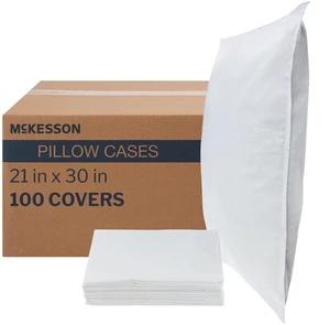 Pillow Covers Bulk Pillowcase, White, 21 x 30 in, 100 ct Single-Use Pillowcase Pillow Covers Bulk Pillowcase, White, 21 x 30 in, 100 ct Single-Use Pillowcase