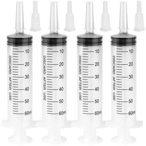50 Pack 60ml Syringes Without Needle, Sterile & Individually Sealed, Large Plastic Syringes for Liquid, Precise Measuring for Pet Feeding, Scientific Labs & Dispensing 50 Pack 60ml Syringes Without Needle, Sterile & Individually Sealed, Large Plastic Syringes for Liquid, Precise Measuring for Pet Feeding, Scientific Labs & Dispensing