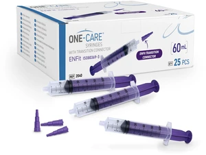 60ml ENFit-type Syringe with Transition Connector, 25/Box Optimal Liquid Dosing, Accurate Measurement, Stable Plunger with Safe Backstop, Precise Graduation, Blister-Packed 60ml ENFit-type Syringe with Transition Connector, 25/Box Optimal Liquid Dosing, Accurate Measurement, Stable Plunger with Safe Backstop, Precise Graduation, Blister-Packed