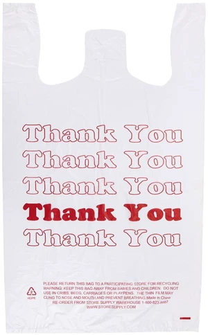 Premium Thank You T-Shirt Bags - 500 - Pack, 18 x 8" x 30".48mil HDPE Thickness - Ideal for Restaurants, Retail, Grocery, Takeout - Standard Supermarket Size - Strong and Durable Premium Thank You T-Shirt Bags - 500 - Pack, 18 x 8" x 30".48mil HDPE Thickness - Ideal for Restaurants, Retail, Grocery, Takeout - Standard Supermarket Size - Strong and Durable