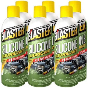 Blaster Silicone Lubricant Spray Non-Staining Silicone Spray for Metal Parts Long-Lasting Protection, Reduces Friction & Wear Works on Metal, Rubber & Plastic 11 oz (Case of 6) Blaster Silicone Lubricant Spray Non-Staining Silicone Spray for Metal Parts Long-Lasting Protection, Reduces Friction & Wear Works on Metal, Rubber & Plastic 11 oz (Case of 6)
