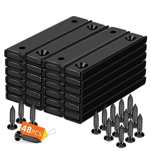Magnets Strips,24 Packs 80 LBS Countersunk Hole Magnet with Screws Black Heavy Duty Magnetic Plate with Rare Earth Neodymium for Cabinet Bar Flat Wall Door in Classroom Bedroom and Office Magnets Strips,24 Packs 80 LBS Countersunk Hole Magnet with Screws Black Heavy Duty Magnetic Plate with Rare Earth Neodymium for Cabinet Bar Flat Wall Door in Classroom Bedroom and Office