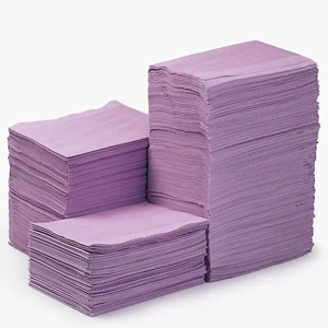 250 Pack Dental Bibs, 3-Ply Purple Dental Bibs Disposable Tattoo Bibs, 13" x 18" Tray Covers 250 Pack Dental Bibs, 3-Ply Purple Dental Bibs Disposable Tattoo Bibs, 13" x 18" Tray Covers