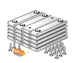 Magnets Strips,80 LBS 24 Packs Countersunk Hole Magnet with Screws Silver Heavy Duty Magnetic Plate with Rare Earth Neodymium for Cabinet Bar Flat Wall Door in Classroom Bedroom and Office Magnets Strips,80 LBS 24 Packs Countersunk Hole Magnet with Screws Silver Heavy Duty Magnetic Plate with Rare Earth Neodymium for Cabinet Bar Flat Wall Door in Classroom Bedroom and Office