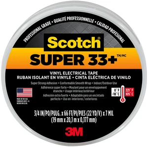 3M Super 33+ Vinyl Electrical Tape.75-Inch x 66-Foot, Pack of 10 Rolls, Insulates and Protects Against Abrasion and Moisture, Protective Jacketing up to 600V Splice Insulation (6132-BA-10) 3M Super 33+ Vinyl Electrical Tape.75-Inch x 66-Foot, Pack of 10 Rolls, Insulates and Protects Against Abrasion and Moisture, Protective Jacketing up to 600V Splice Insulation (6132-BA-10)