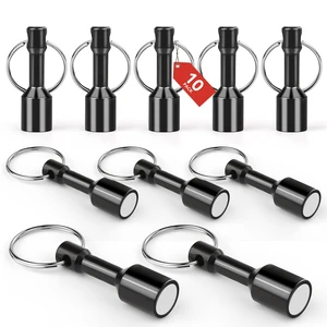 10 Pack Magnet Key Chain Gold Testing Kit, Black Magnetic Key Holder Silver Tester for Jewelry Test Rare Earth Magnets Precious Metal Keychain Pocket Ring Small Neodymium 10 Pack Magnet Key Chain Gold Testing Kit, Black Magnetic Key Holder Silver Tester for Jewelry Test Rare Earth Magnets Precious Metal Keychain Pocket Ring Small Neodymium