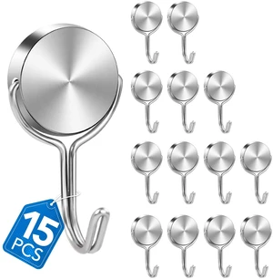 Magnetic Hooks for Cruise Cabins Essentials 2026 Door Magnets 60LBS 15 Pack Ship Walls Must Haves Classroom Strong Heavy Duty Metal Locker Decor magnet Decorations Fridge Organization Silver Magnetic Hooks for Cruise Cabins Essentials 2026 Door Magnets 60LBS 15 Pack Ship Walls Must Haves Classroom Strong Heavy Duty Metal Locker Decor magnet Decorations Fridge Organization Silver