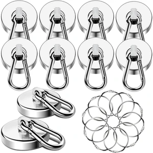 Strong Magnetic Hooks 150LB Neodymium Heavy Duty Magnets with Swivel Carabiner Hook Magnetic Hangers for Locker Kitchen Cruise Cabin Office 10 Pack Strong Magnetic Hooks 150LB Neodymium Heavy Duty Magnets with Swivel Carabiner Hook Magnetic Hangers for Locker Kitchen Cruise Cabin Office 10 Pack