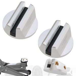 2Pcs Universal Aluminum Magnetic Grooved Pinch Weld Jack Pad-Silver Frame Rail Jack Pad Adapter for SUV, Pickup, Sedan, MPV & Wagon, Essential for DIY Tire Changing & Vehicle OilChange Repairs 2Pcs Universal Aluminum Magnetic Grooved Pinch Weld Jack Pad-Silver Frame Rail Jack Pad Adapter for SUV, Pickup, Sedan, MPV & Wagon, Essential for DIY Tire Changing & Vehicle OilChange Repairs