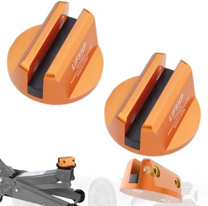 2Pcs Universal Aluminum Magnetic Grooved Pinch Weld Jack Pad-Orange Frame Rail Jack Pad Adapter for SUV, Pickup, Sedan, MPV & Wagon, Essential for DIY Tire Changing & Vehicle OilChange Repairs 2Pcs Universal Aluminum Magnetic Grooved Pinch Weld Jack Pad-Orange Frame Rail Jack Pad Adapter for SUV, Pickup, Sedan, MPV & Wagon, Essential for DIY Tire Changing & Vehicle OilChange Repairs