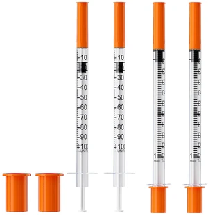 30G 1/4''(6mm) U-100 1mL/cc Lab Syringes and Needle Pack of 100 Individually Wrapped 30G 1/4''(6mm) U-100 1mL/cc Lab Syringes and Needle Pack of 100 Individually Wrapped