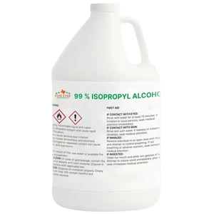 99% Isopropyl Alcohol, 99 Percent IPA Pure, 1 Gallon (128 fl oz) 4 Quarts Anhydrous pure 99% percent rubbing alcohol, multipurpose concentrated solvent 99% Isopropyl Alcohol, 99 Percent IPA Pure, 1 Gallon (128 fl oz) 4 Quarts Anhydrous pure 99% percent rubbing alcohol, multipurpose concentrated solvent