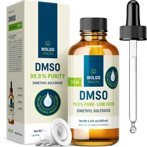 DMSO 99.9% Pharmaceutical Grade Liquid - 3.38 fl. oz Pure Dimethyl Sulfoxide Drops, FT-IR Verified Low Odor Solvent in Glass Dropper Bottle DMSO 99.9% Pharmaceutical Grade Liquid - 3.38 fl. oz Pure Dimethyl Sulfoxide Drops, FT-IR Verified Low Odor Solvent in Glass Dropper Bottle