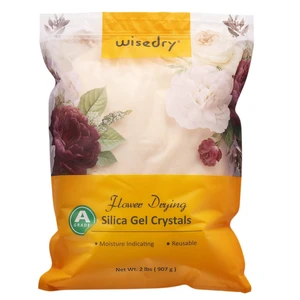 Silica Gel Crystal for Flowers Drying - 2 LBS, Fine Crystals < 1mm, Color Indicating, Reusable Silica Gel Crystal for Flowers Drying - 2 LBS, Fine Crystals < 1mm, Color Indicating, Reusable