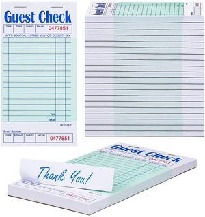 Guest Checks Server Note Pads 1000 Orders Waitress Notepad for Restaurants (20 Books) Guest Checks Server Note Pads 1000 Orders Waitress Notepad for Restaurants (20 Books)