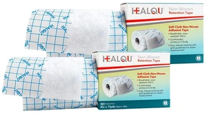 Dressing Retention Tape, Non Woven Tape, 4in x 11yd 2 Rolls - Wound Dressing Tape Adhesive Cloth Tape Comfortable to The Body, with Easy Release Paper Dressing Retention Tape, Non Woven Tape, 4in x 11yd 2 Rolls - Wound Dressing Tape Adhesive Cloth Tape Comfortable to The Body, with Easy Release Paper
