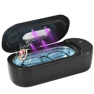 Ultrasonic Jewelry Cleaner, 400ml Sonic Cleaner for Rings, Glasses 4 LED Light & Display, 48kHz Ultrasonic Cleaner, 400ml 304 Tank, Quiet 45dB, Dual 5/10min Timers, Overheat Protection, Black Ultrasonic Jewelry Cleaner, 400ml Sonic Cleaner for Rings, Glasses 4 LED Light & Display, 48kHz Ultrasonic Cleaner, 400ml 304 Tank, Quiet 45dB, Dual 5/10min Timers, Overheat Protection, Black